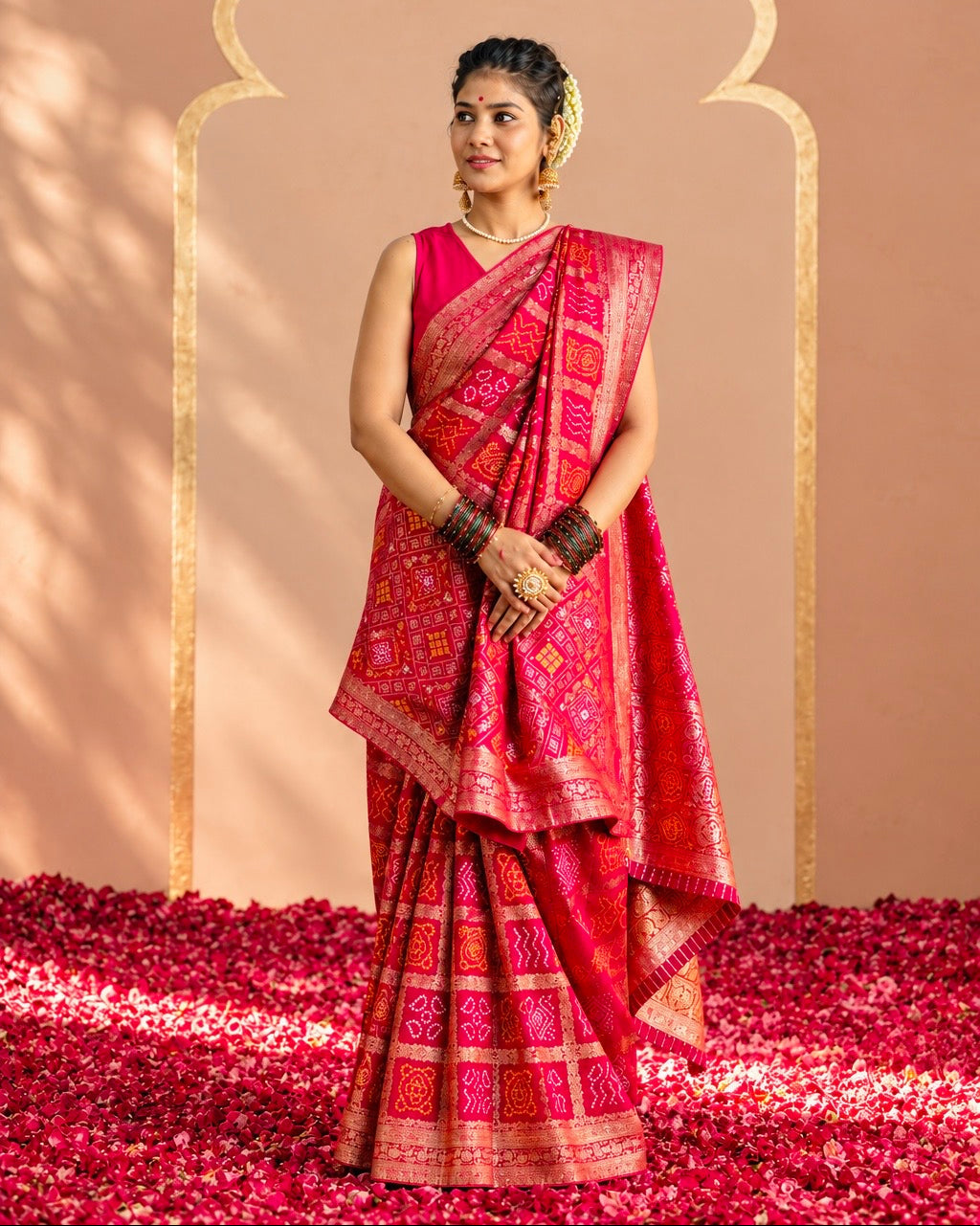 Pure Banarasi Ghaat Chola Saree