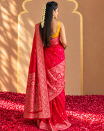 Surkh Meher Pure Banarasi Silk Zari Saree