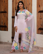 Kashish Pink Handpaint Suit Set