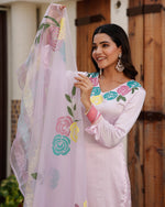Kashish Pink Handpaint Suit Set
