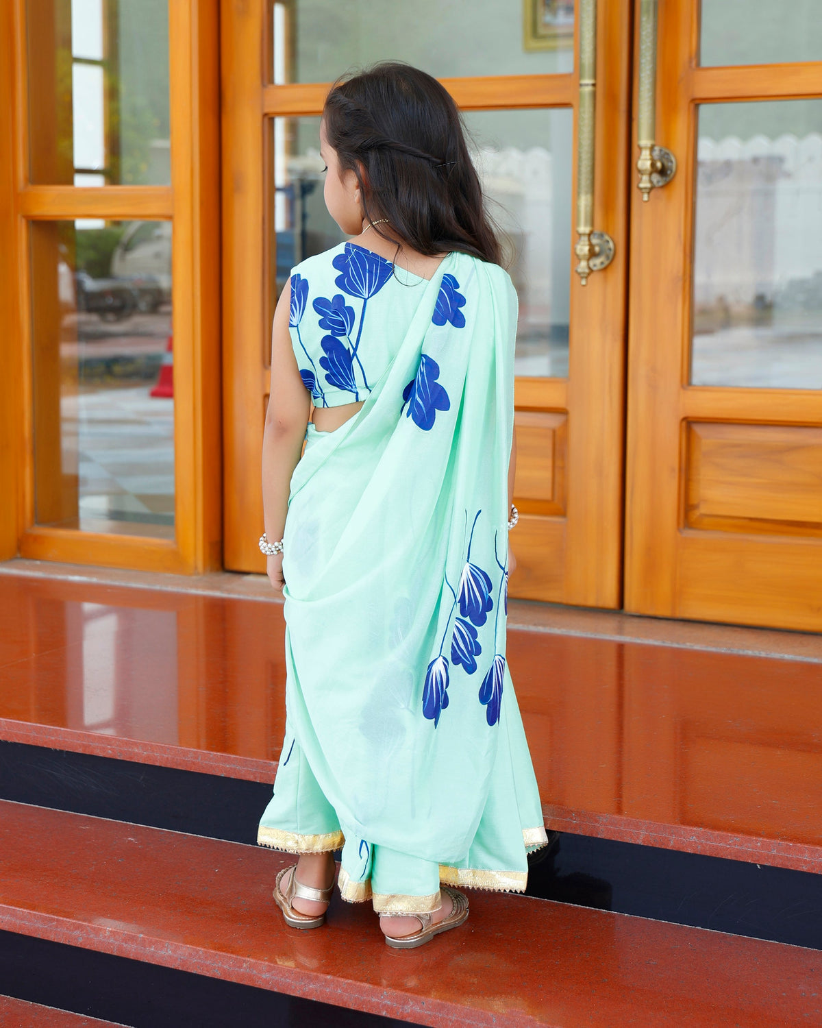 Rug Green Floral Lehenga Choli With Dupatta