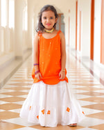Saffron Orange Kids skirt Set