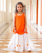 Saffron Orange Kids skirt Set