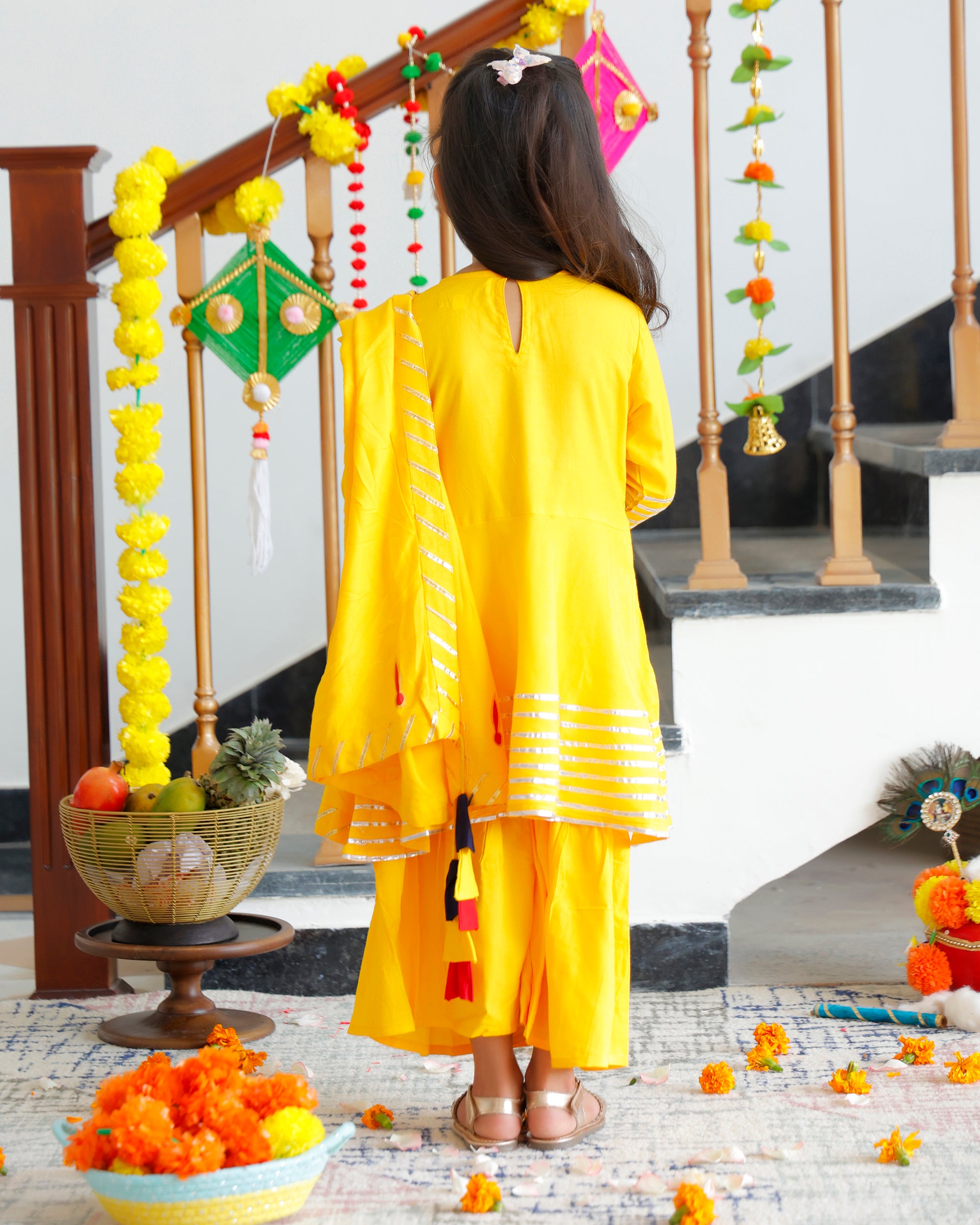 Rukmani Yellow Kurta & Sharara with Dupatta