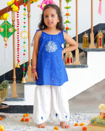 Brij Blue Kurta With Sharara Set