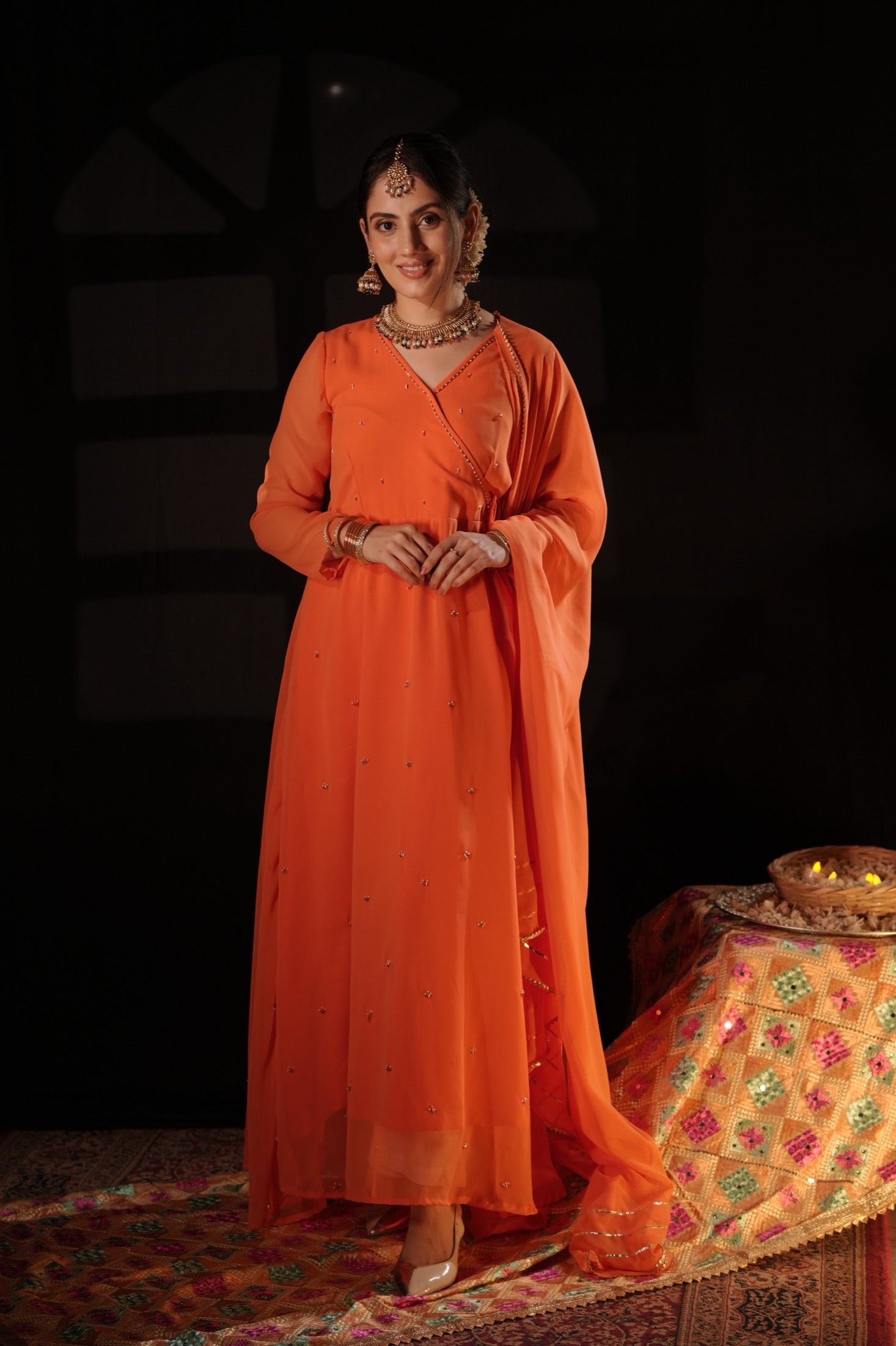 PEACH RANI ANARKALI SUIT SET