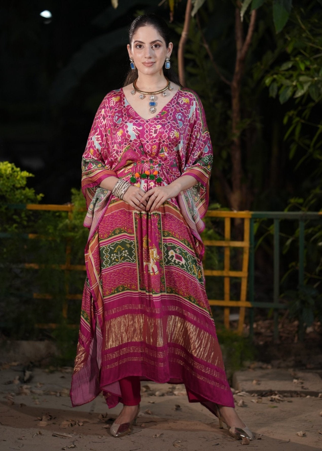 PINK RESHMI KAFTAN DRESS