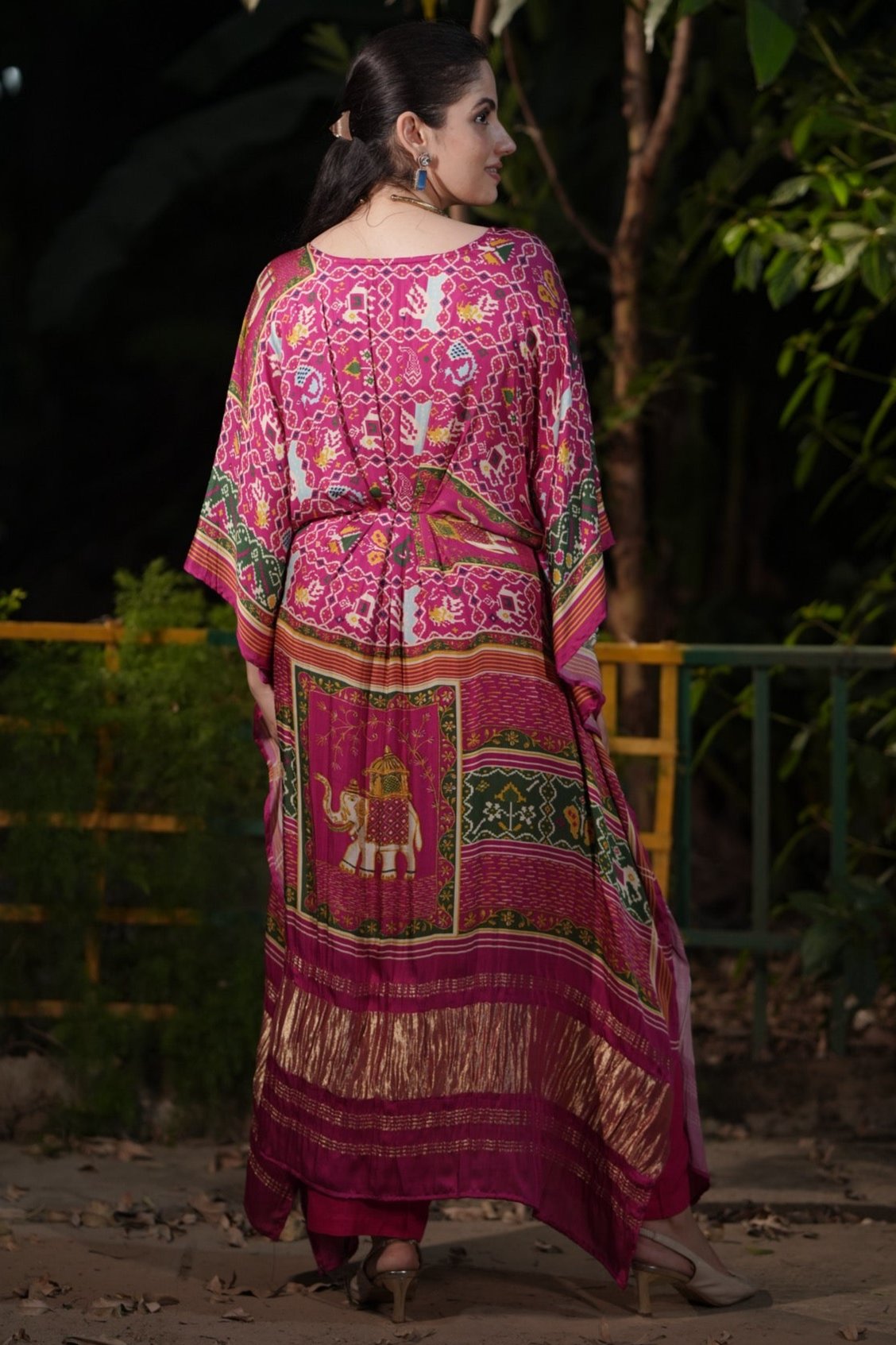 PINK RESHMI KAFTAN DRESS