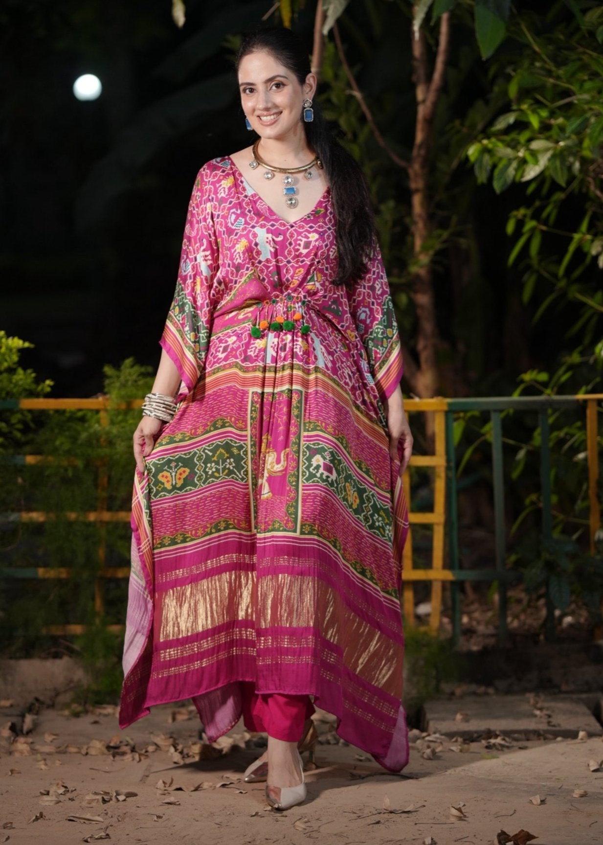 PINK RESHMI KAFTAN DRESS