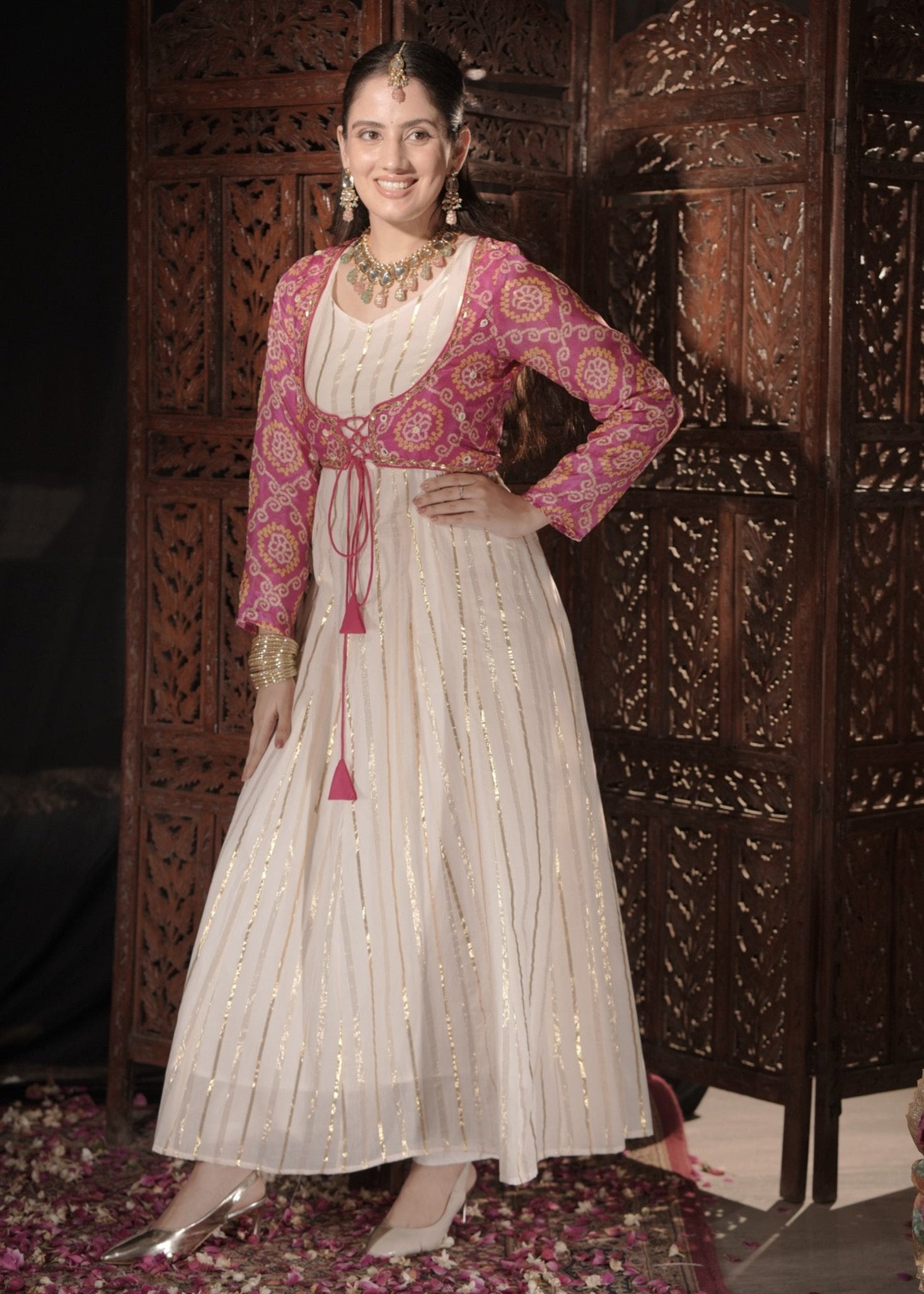 RAHAT PINK ANARKALI SUIT