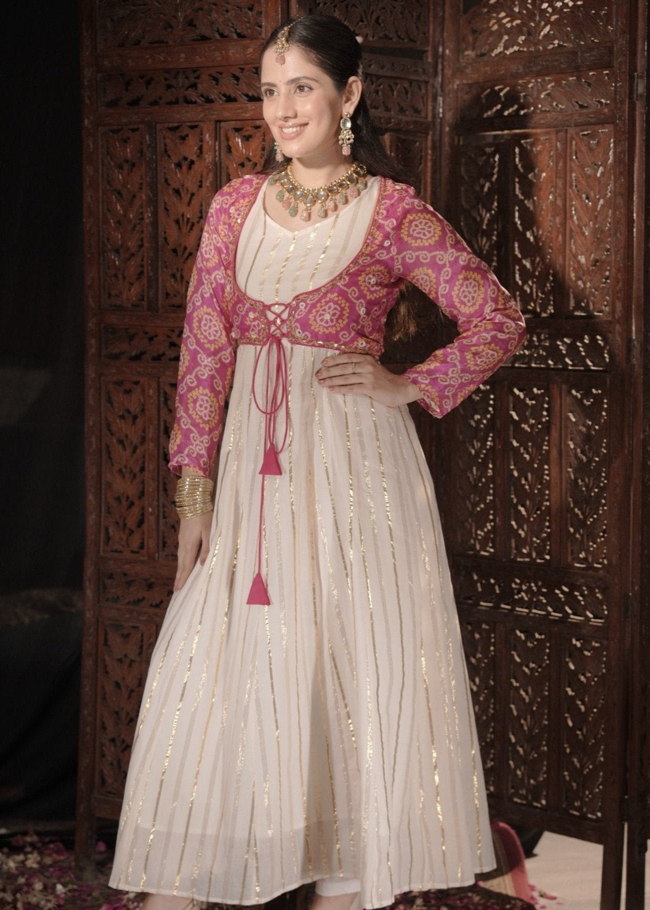 RAHAT PINK ANARKALI SUIT