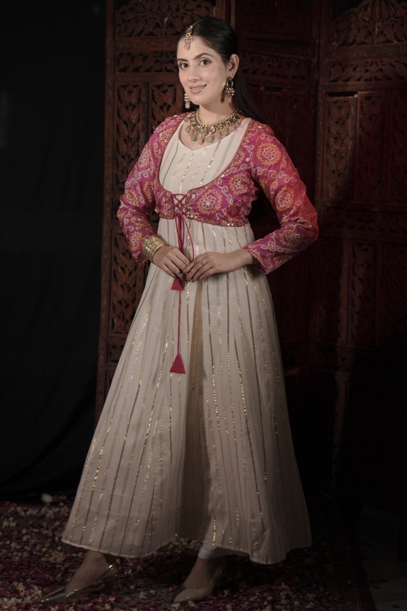 RAHAT PINK ANARKALI SUIT