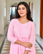 Voile Pink Cotton Coord Set