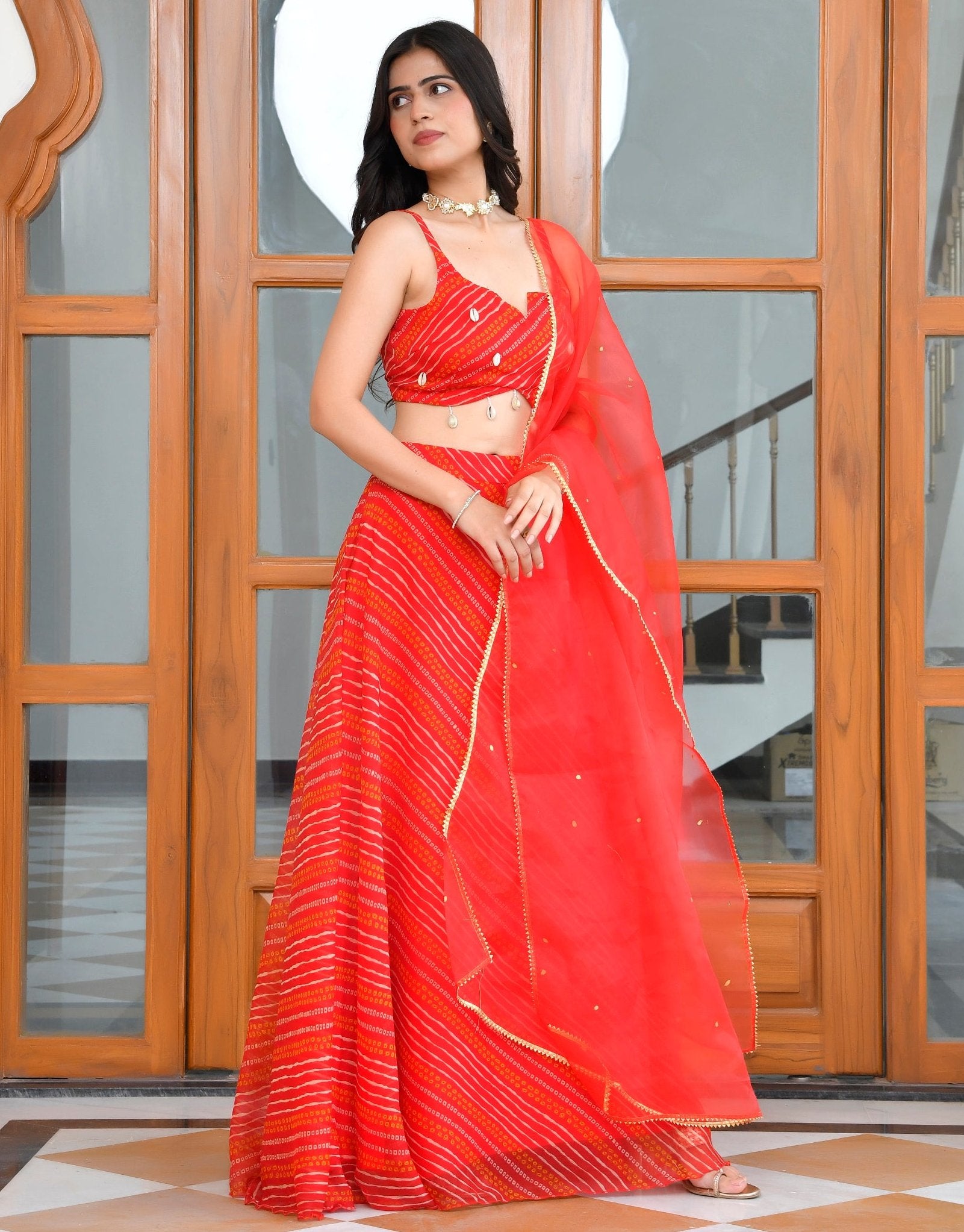 Berries Red Lehenga Set