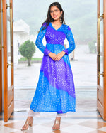 Purple Blue Multicolour Kurta Set