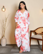 Birdie White Floral Cord Set