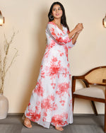 Birdie White Floral Cord Set