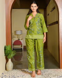 Rinji Green Cotton Cord Set