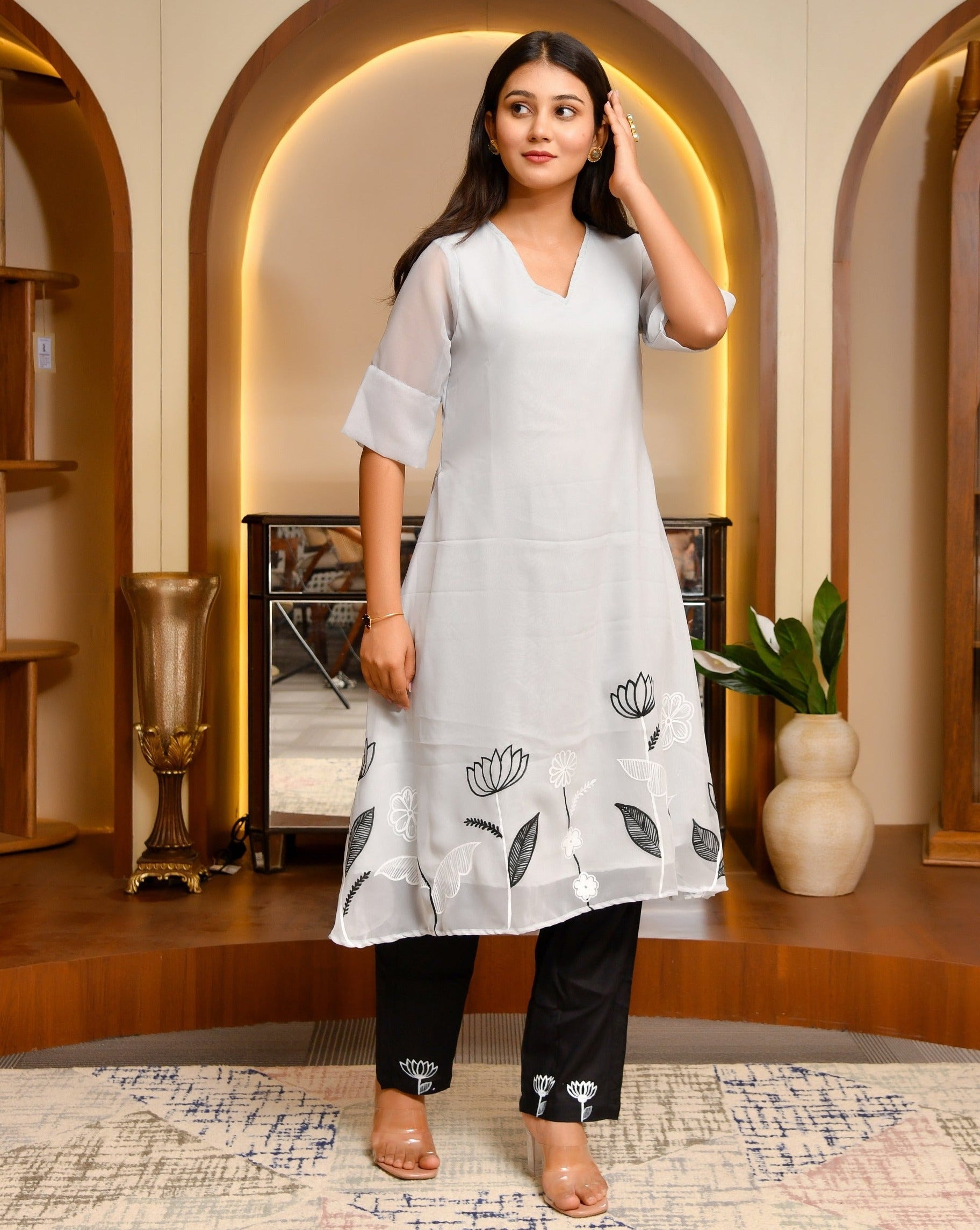 Daisy Gray Kurta Set