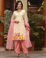 Urmila Cream Handpainted Suit Set