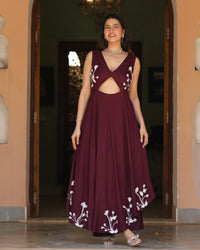 Jemmy Wine Handpainted Suit Set