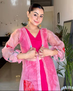 Mishika Pink Rose Handpainted 3 Piece