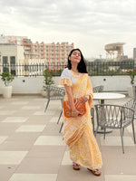 Bloom Yellow Floral Saree