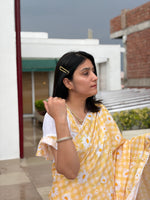 Bloom Yellow Floral Saree
