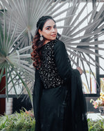 Raha Black Embroidered Suit Set