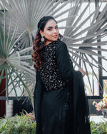Raha Black Embroidered Suit Set