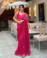 Maharani Pink Bandhni Saree