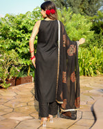 Manya Black Handpaint Suit Set