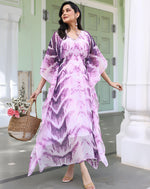 Floppy Lavender Tie- Dye Kaftan