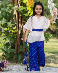 Flowy White Kaftan Set