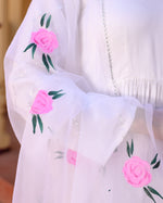 White Angrakha With Hand painted Dupatta