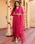Anya Pink Leheriya frilled Gown