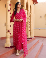 Anya Pink Leheriya frilled Gown