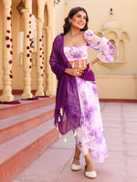 Zaira Levender Floral Dhoti Dress