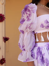 Zaira Levender Floral Dhoti Dress