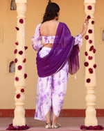 Zaira Levender Floral Dhoti Dress