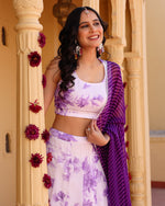Zaira Levender Floral Lehenga Set