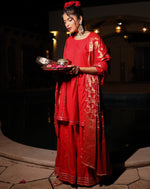 Aarna Red Gotta Suit Set