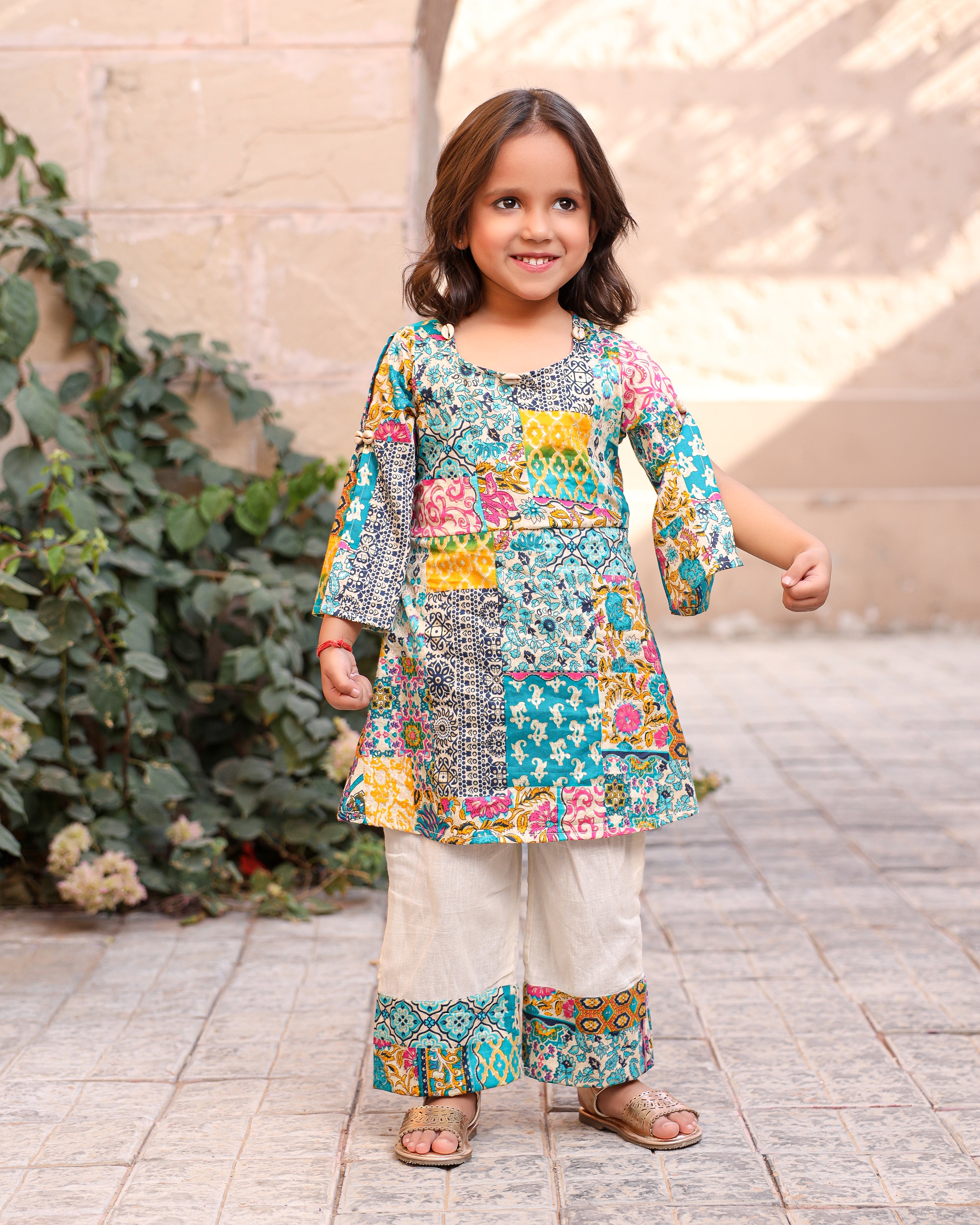 Kids Satrangi Kurta Set