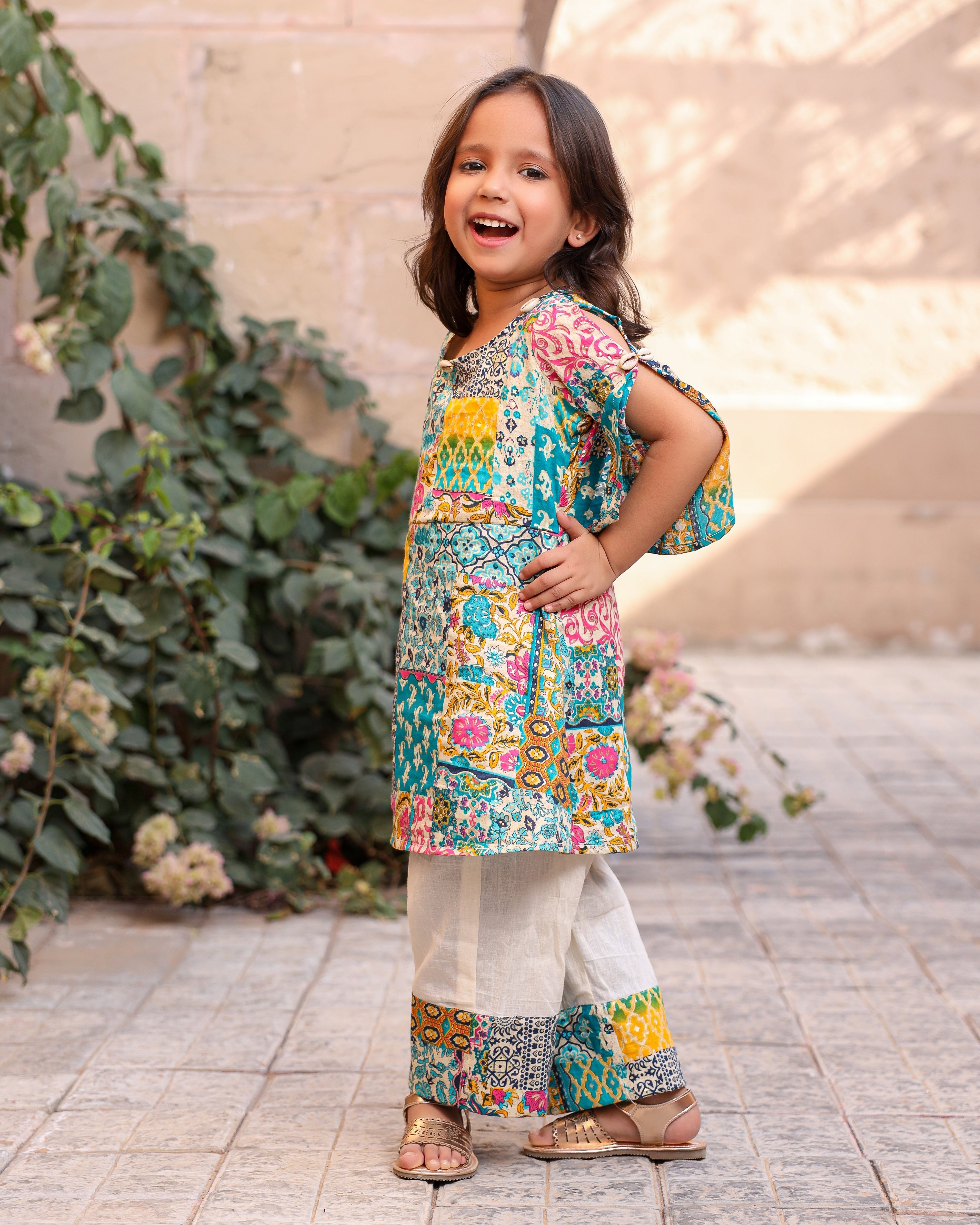 Kids Satrangi Kurta Set