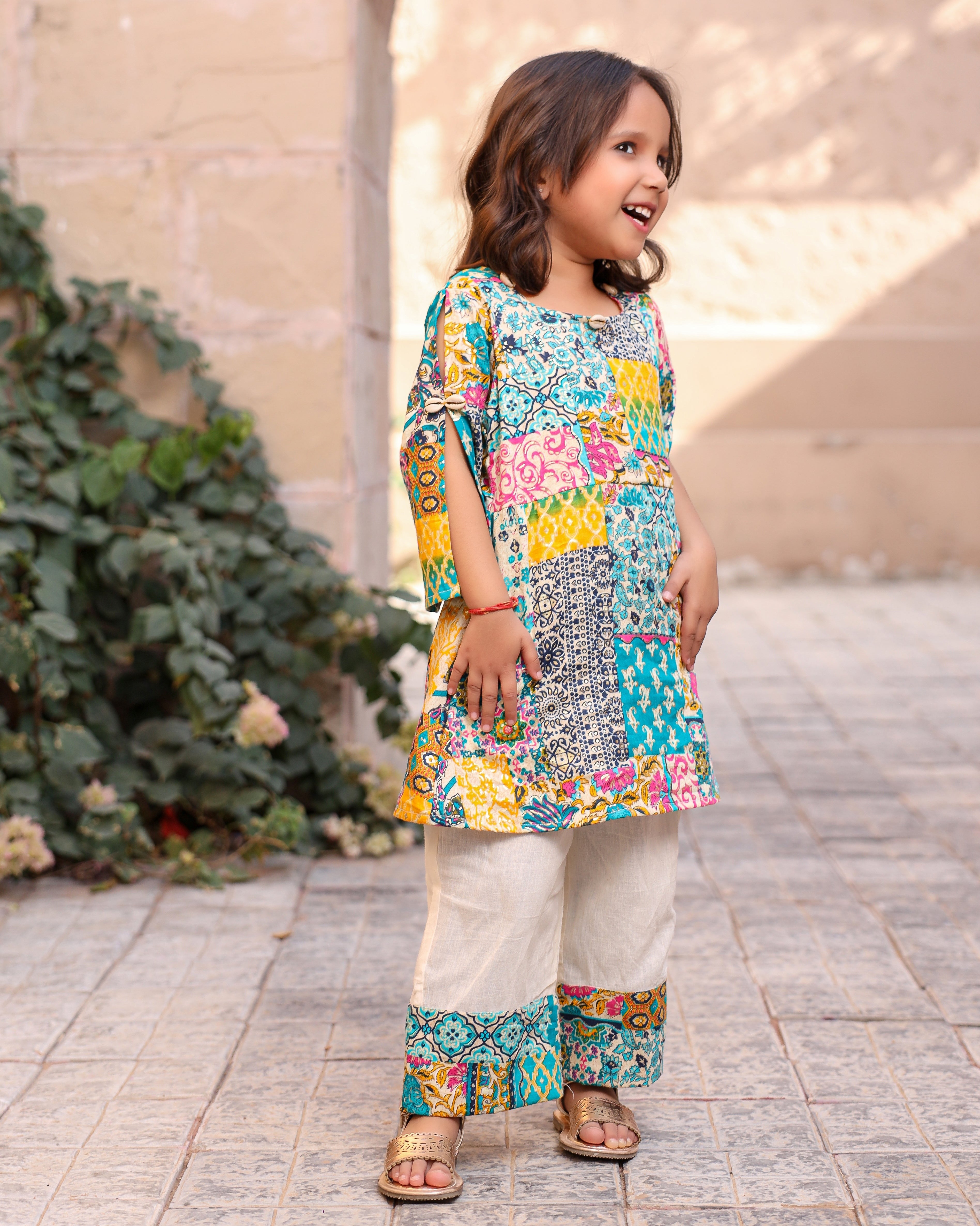 Kids Satrangi Kurta Set