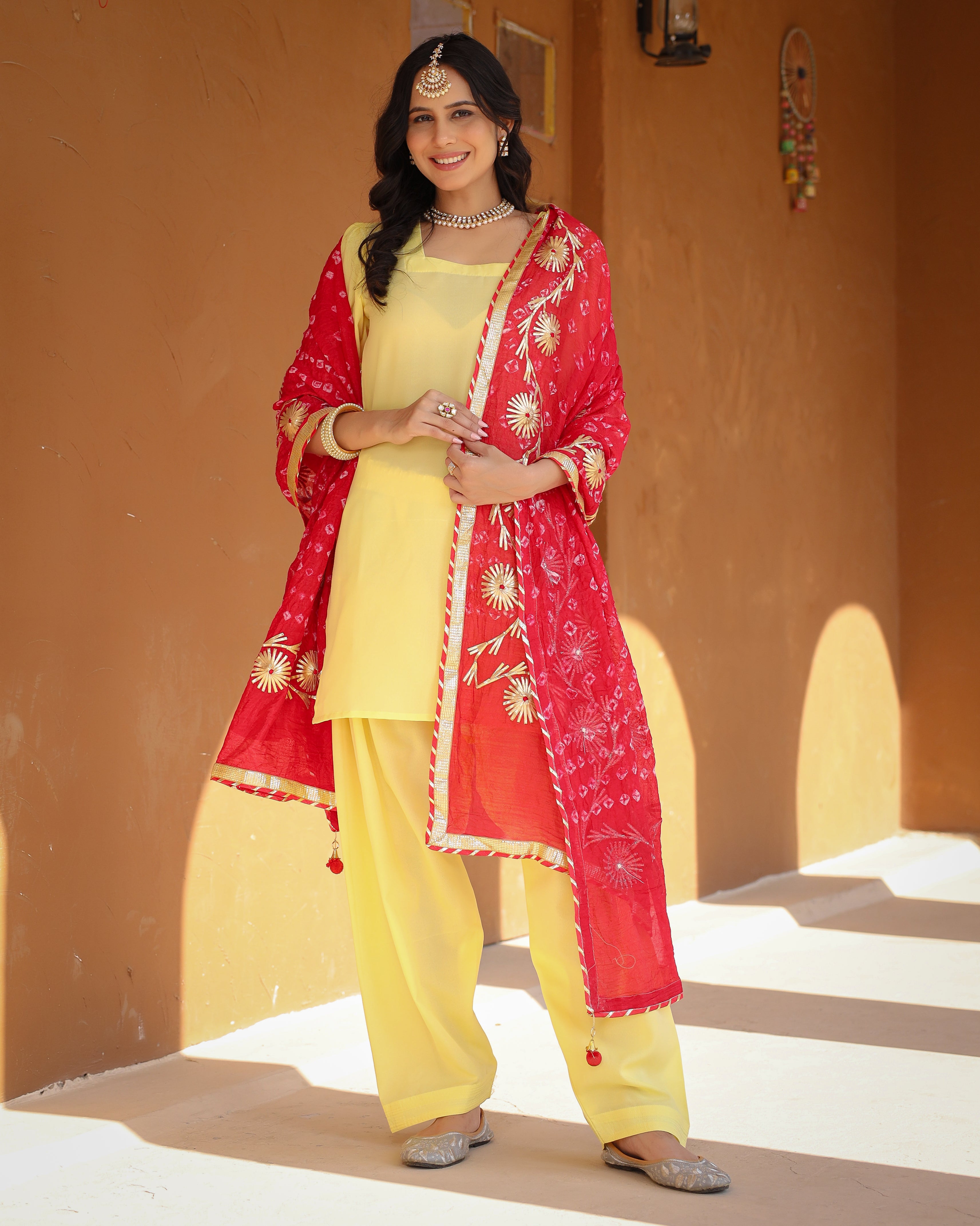 Inara yellow suit set