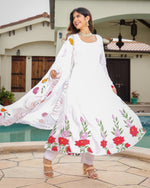 Aishwarya White Handapinted Suit Set