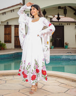 Aishwarya White Handapinted Suit Set