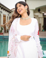 Aishwarya White Handapinted Suit Set