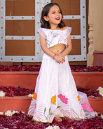 Floral White Organza Lehenga Set